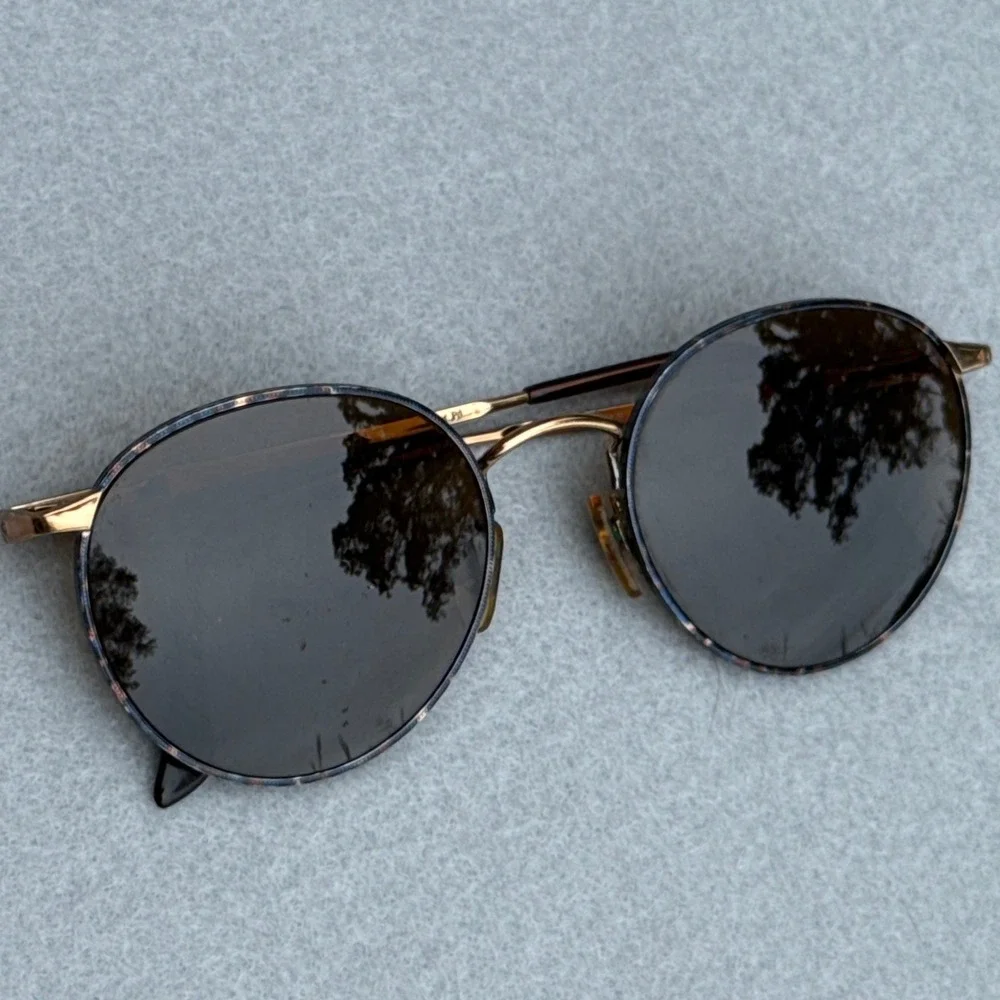 Vintage Brooks Brothers Sunglasses Round Tortoise Gold BB 101S 1006 Italy 52 20